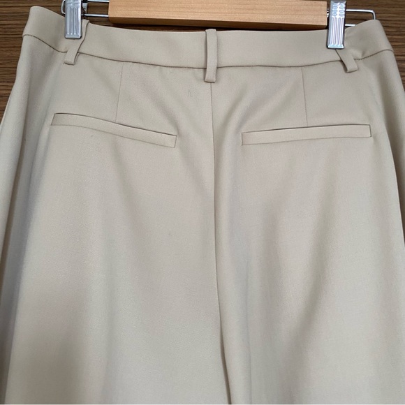 Nili Lotan Dillon Wool Pleated-Front Pants Khaki Size 6 - Picture 6 of 10